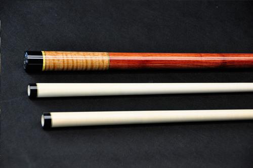 This 60 inch bumperless beauty has curly maple with a bubinga handle.