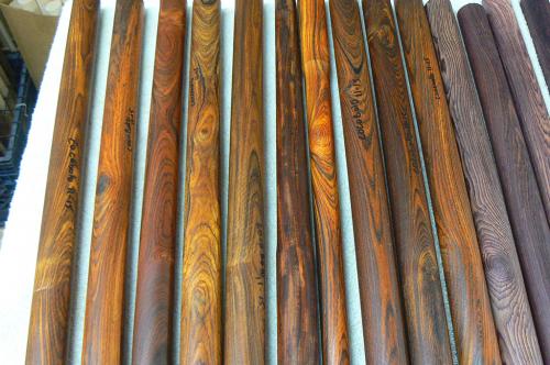 Rounds of Mexican wood waiting for a cue