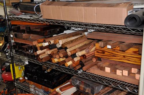 Another shelf of various hardwood