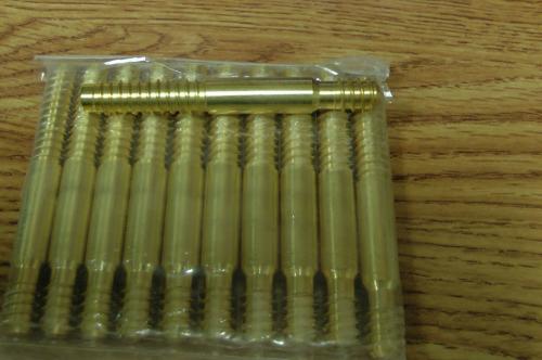 Brass joint pins made exactly to Coos Cues specifications